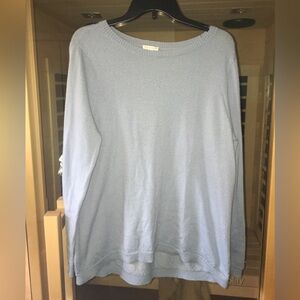 J Jill 100% merino wool size large soft blue